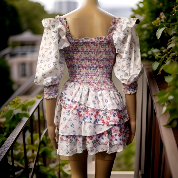 Boho White Floral Mini NWT Inspired by Loveshackfancy - Picture 4 of 5